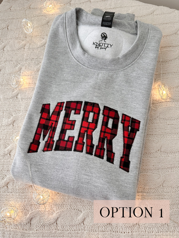 *LIMITED* Merry Applique Embroidered Sweatshirt