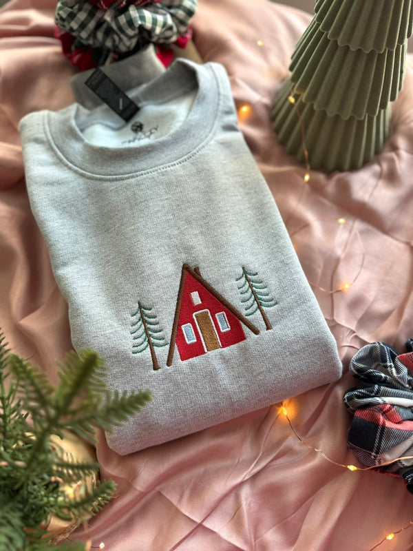 Cozy Cabin Embroidered Sweatshirt