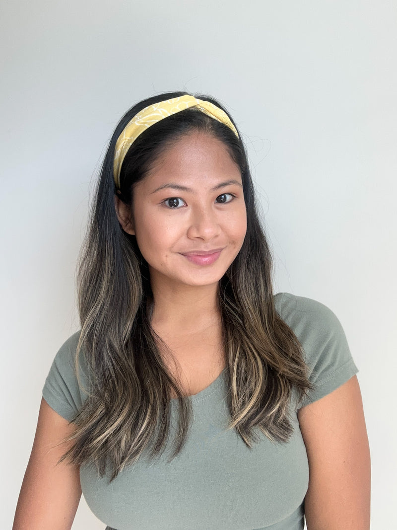 Yellow Floral Stretchy Headband