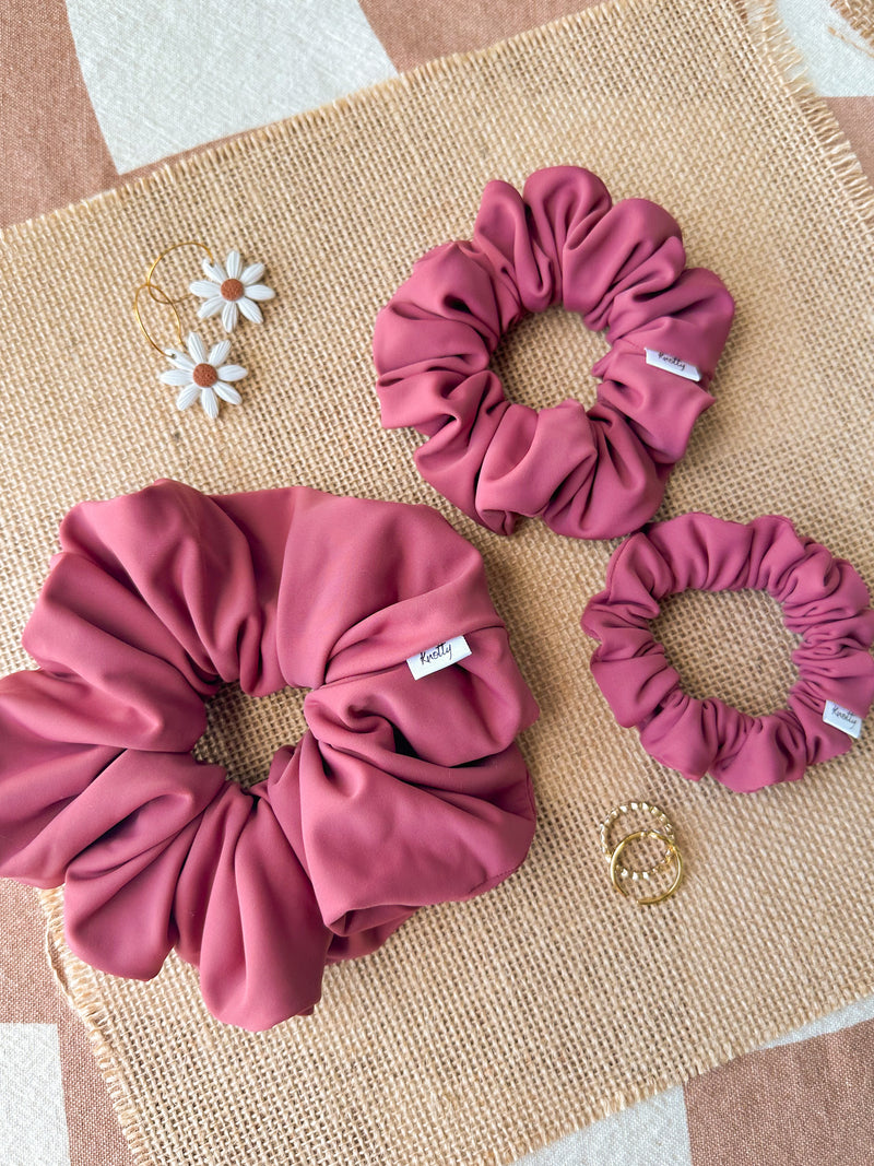 Dusty Rose Activewear Scrunchies