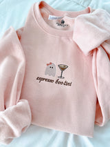 Embroidered Espresso Bootini Sweatshirt