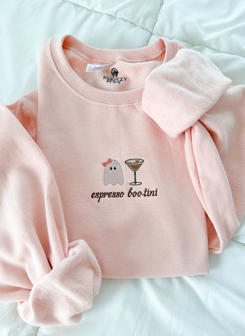 Embroidered Espresso Bootini Sweatshirt