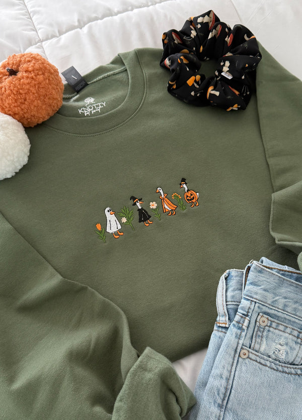 Spooky Goose Embroidered Sweatshirt (Tee)
