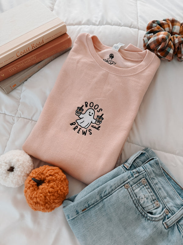 Boos and Brews Embroidered Sweatshirt