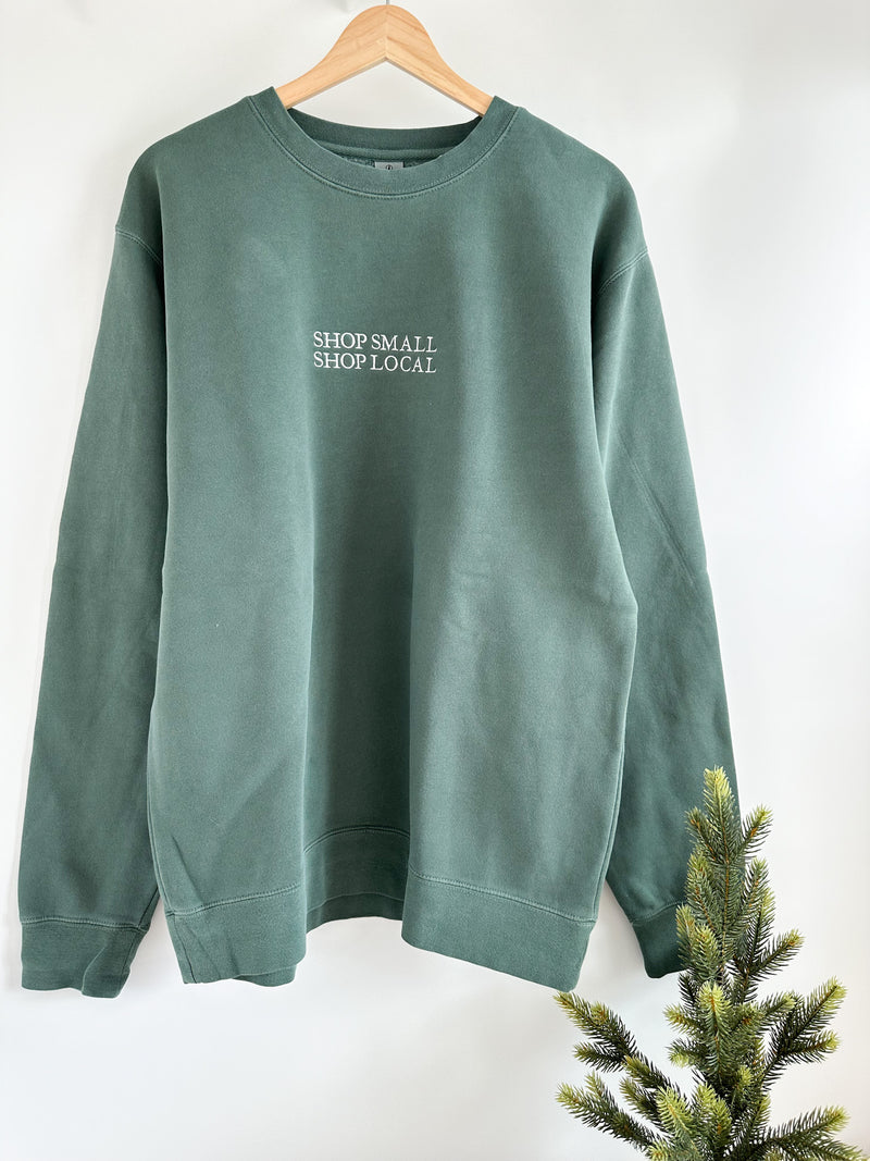 Shop Small Shop Local Embroidered Crewneck