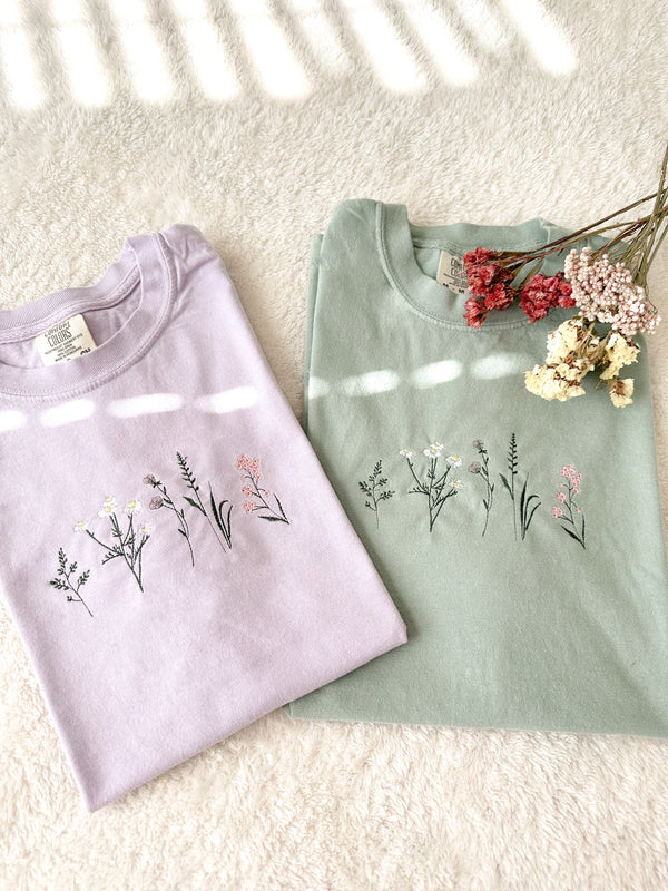 Embroidered Wildflower Tee