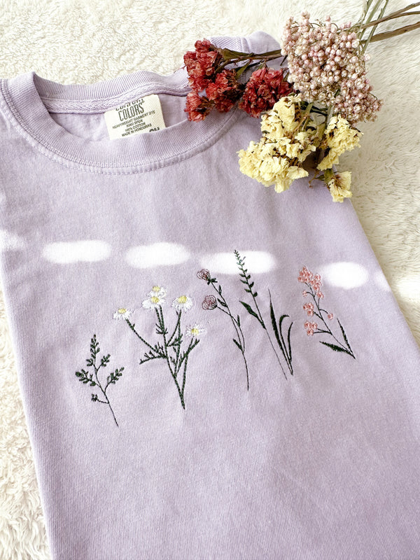 Embroidered Wildflower Tee