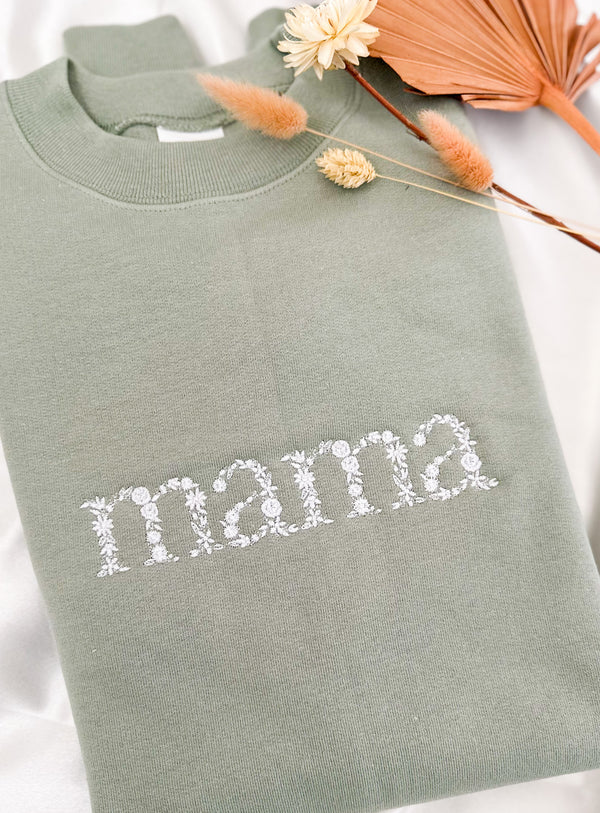 Embroidered Floral Mama