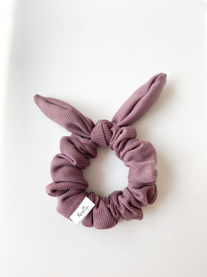 Mauve Purple Knotty Scrunchie